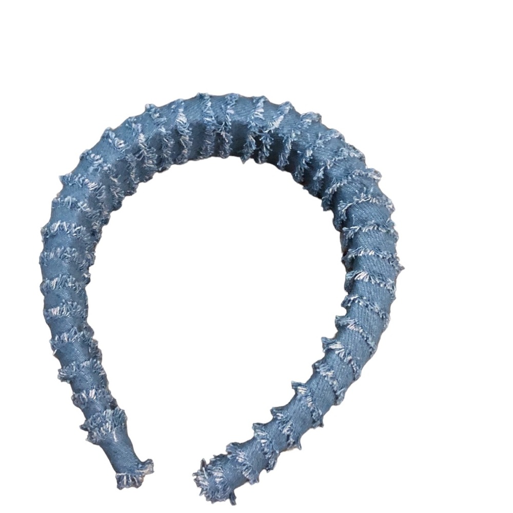 Set of 2 Denim Distressed Headbands Hair Accessories - Picture 8 of 9